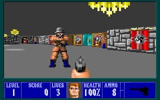 Wolfenstein 3D in-game shot.